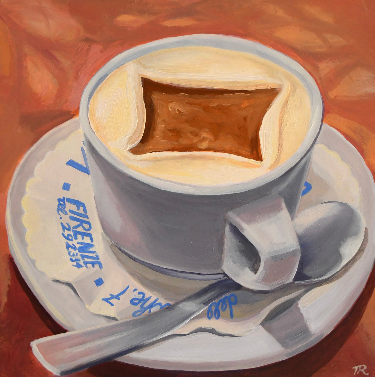 'Affogato at Vivoli' Oil Painting on Panel – My Father's Daughter Designs