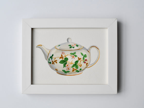 Wild Strawberry Teapot (Framed)