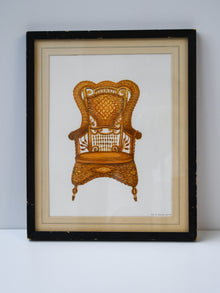  Ornate Wicker Chair (Framed)