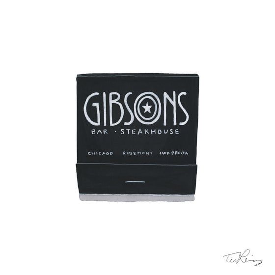 Gibsons Matchbook Print