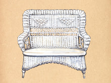  "Wicker Loveseat"