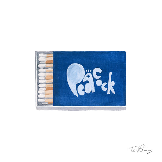 The Peacock Matchbook Print