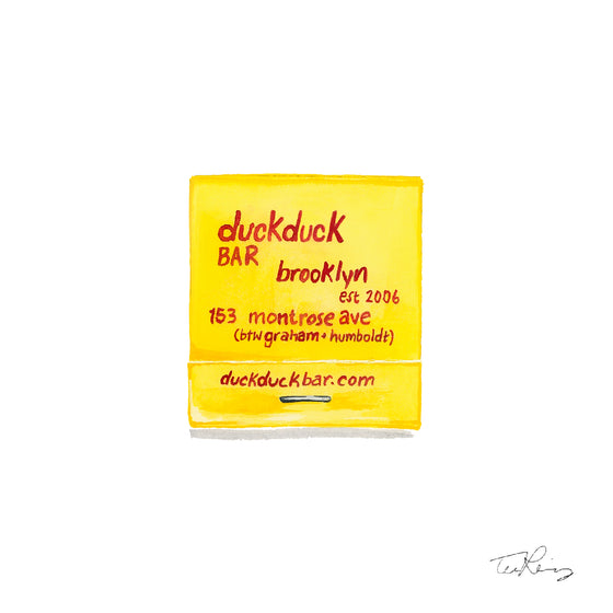Duck Duck Bar Matchbook Print