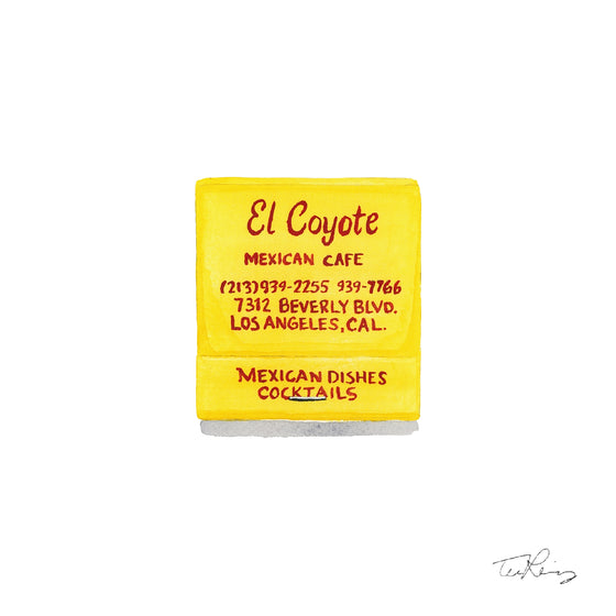 El Coyote Matchbook Print