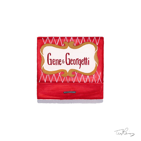 Gene and Georgetti Matchbook Print