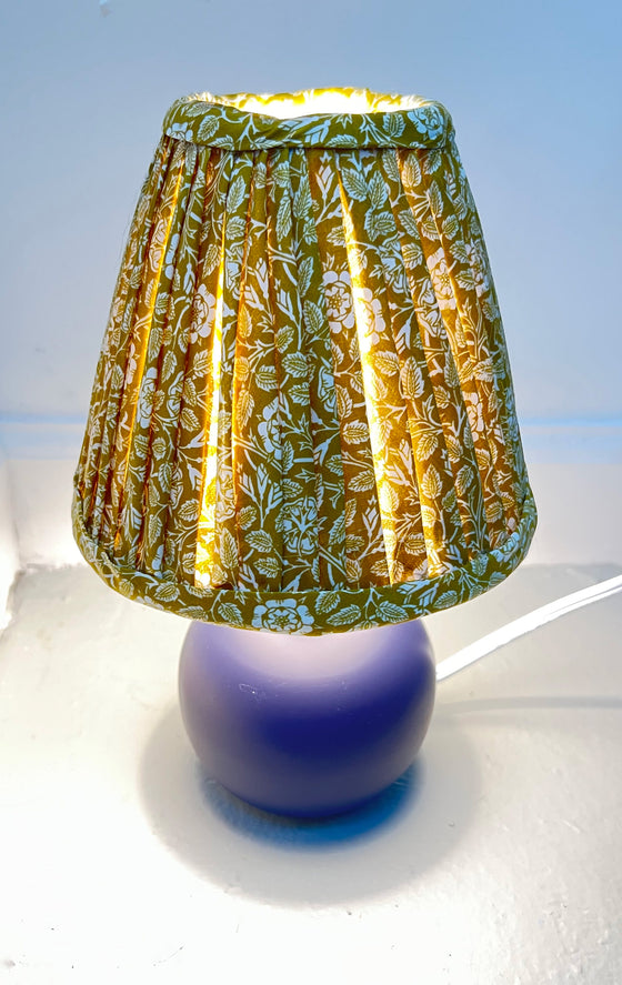 Yellow Floral Hand-pleated Chandelier Lampshade (Set of 2)