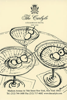  Martinis at Bemelmans, Limited Edition Print