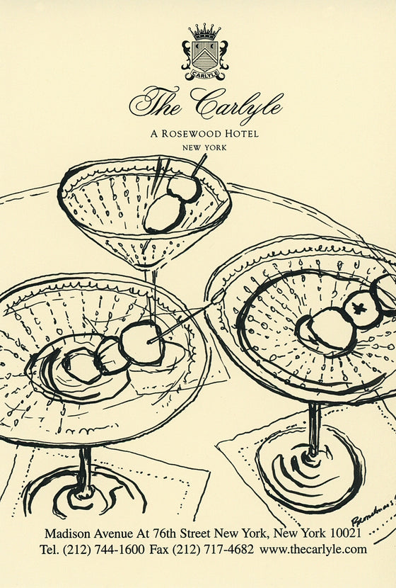 Martinis at Bemelmans, Limited Edition Print