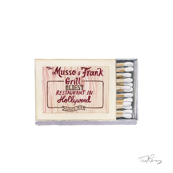 Musso & Frank Matchbook Print