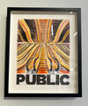 "Welcome to the Public" Framed Original Drawing