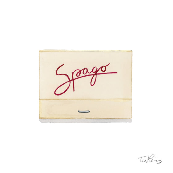 Spago Matchbook Print